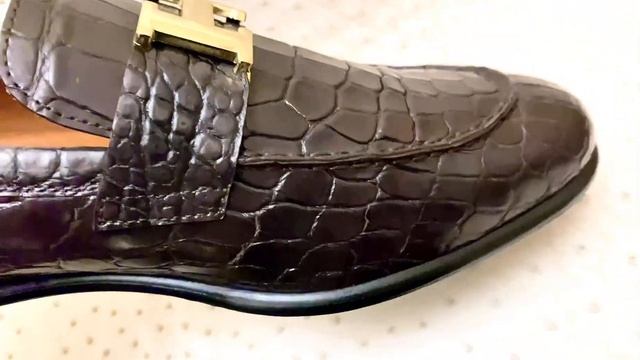 Лоферы мужские из натуральной кожи крокодила, пошив под заказ! смотреть онлайн
