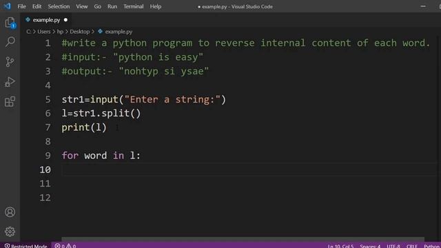 Python Interview Questions and Answers | Logical Questions in Python | Reverse Words in String