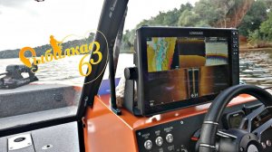 Ищем рыбу эхолотом Lowrance HDS 16, видно каждую корягу