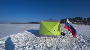 КЛЕВ В 23 ФЕВРАЛЯ! Водохранилище... рыбалка в палатке