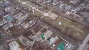 Освобождён Геническ на границе с Крымом. Кадры с высоты птичьего полета.