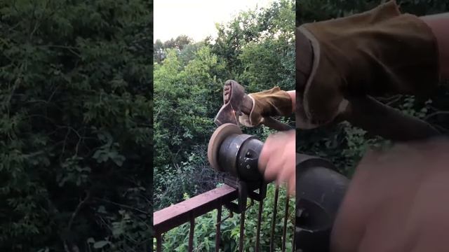 Ручное точило наших предков в действии