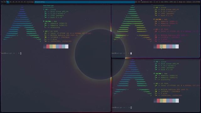 Arch Linux | DWM with picom animations. смотреть онлайн