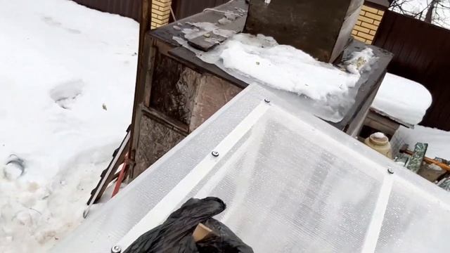 Теплица. Монтаж сотового поликарбоната  толщиной 10 мм.