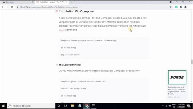 How to Install Laravel on Windows using Composer || Laravel on localhost