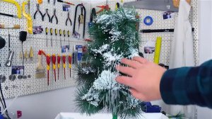 Как сделать электрическую ёлку со снегопадом своими руками