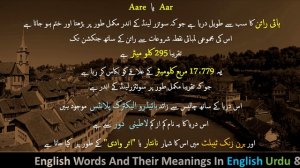 What is the Meaning of  The Aare in English Urdu And Chinese- The Aare or Aar-3 in 1 Dictionary-Best