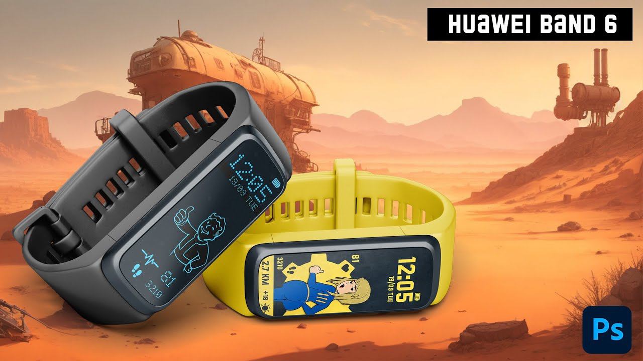 Создаем циферблат для часов Huawei Band в стиле игры Fallout в фотошопе | Vaultboy смотреть онлайн