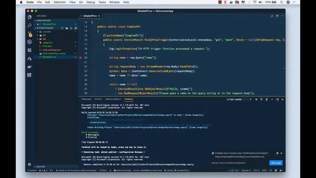 How to deploy Azure Functions with Visual Studio Code | Azure Tips and Tricks смотреть онлайн