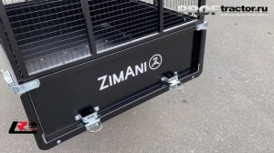 Прицеп для садового трактора ZimAni Stainless Steel 500 с надставными сетчатыми бортами..mp4