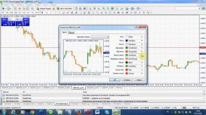 Настройка цвета окна MetaTrader4