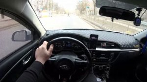 Езда за рулем на КИА РИО от первого лица. Driving in the first person on KIA RIO. Relaxing video.