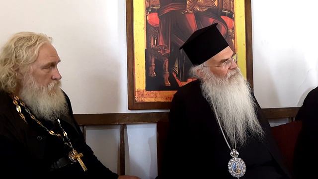 День 6.  Душеполезная беседа с Митрополитом Николаем Месагийским в монастыре Стомион.