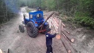 Погрузка леса Т 40