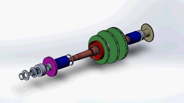 Разборка ротора центробежного компрессора 7V-3 смотреть онлайн