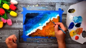 МОРЕ • Как легко нарисовать красками