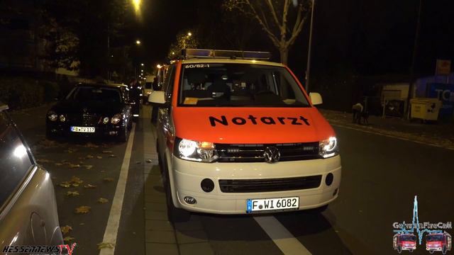 Gasalarm sorgt für größeren Einsatz der Wiesbadener Rettungskräfte - 11.11.2014 смотреть онлайн