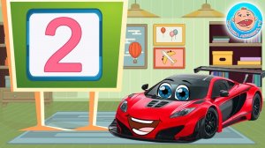 Гоночная машинка Вихрь учит цифры  Цифра 2  #КрошкаАнтошкаТВ
