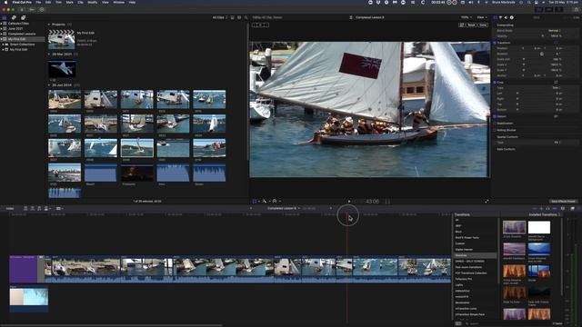 Transitions Final Cut Pro 10.6 - Lesson 7 смотреть онлайн