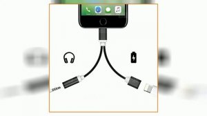 2 in 1 Audio Adapter 8 Pin 2 to 3.5mm Aux Headphone Jack for iphone 7 Plus / 7