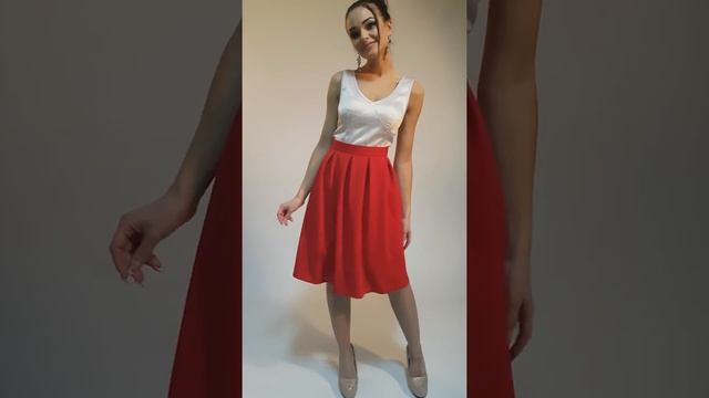 Юбка "Лила" красный  Skirt Lila red rimari.ua Тм Ри Мари