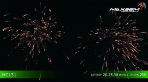 Батарея салютов Maxsem, 0,8", 1", 1.2"-258 залпов, веерный, MC131