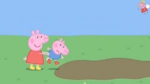 Свинка Пеппа   Прыгает по лужам