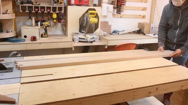 합판으로 헤링본 폴딩 테이블 만들기 [목공DIY]