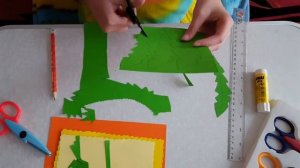 Одуванчики Аппликация из цветной бумаги