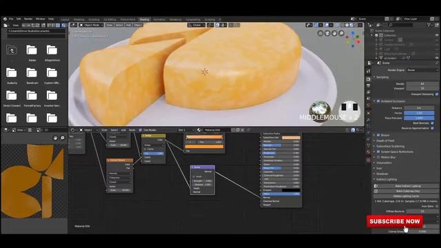 Blender 2.8 Tutorial_How to Make Cheese Texturing смотреть онлайн