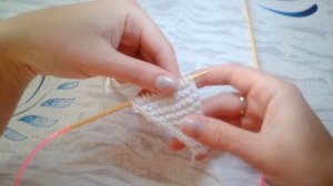 Вязание спицами. Бактус платочной вязкой для начин