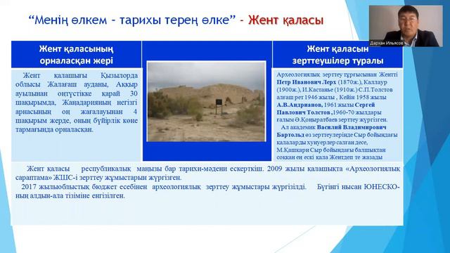 ВФ ҚТ Ильясов Дархан Қаңлылардың қалалық мәдениетінің дамуы
