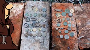 Находки на старых фундаментах домов металлоискателем Редкая монета СССР 5 копеек 1945 года