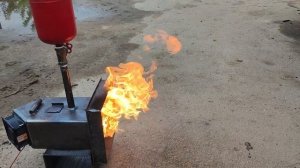 Горелка на отработке с турбо- вентилятором.