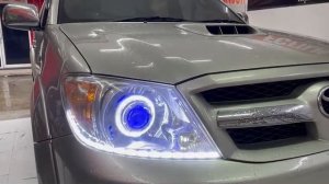 Toyota Vigo โปรเจคเตอร์เลนส์ควบคุมเเสง Projector Bi-LED LASER PHOENIX PRO-MAX 55w