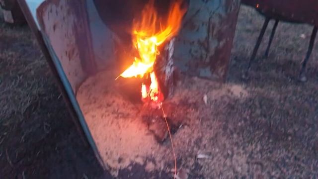 Печь из полена Финская свеча смотреть онлайн