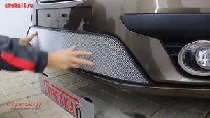 Защита радиатора RENAULT LOGAN II рестайлинг 2018г.в. (Хром) - strelka11.ru