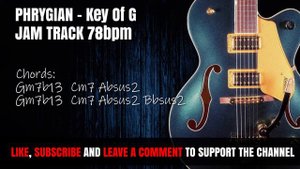 G PHRYGIAN backing track rock jam track 78 bpm