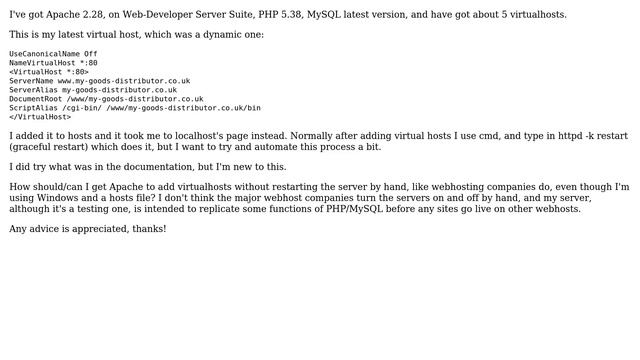 DevOps & SysAdmins: Adding virtual hosts without restarting Apache? смотреть онлайн