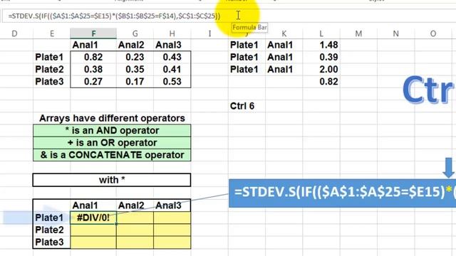 An Array Formula for STDEV-IFS смотреть онлайн