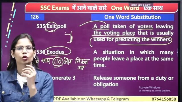 One Word Substitution || A to Z One Word Substitution  || बस ये ही पढ़ना है  || English By Soni Ma'a