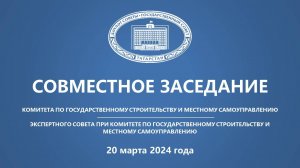 20.03.2024 Заседание Комитета ГС РТ по государственному строительству и местному самоуправлению