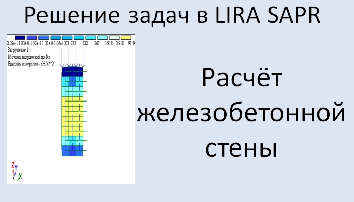 Lira Sapr Расчёт железобетонной стены