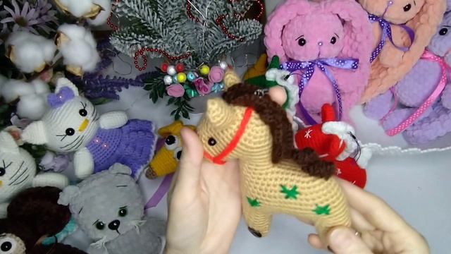 Вязаные игрушки, обзор готовых работ!!!#вязаныеигрушки #подарки