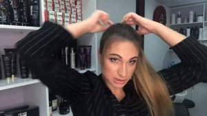Вариант прически высокий хвост
