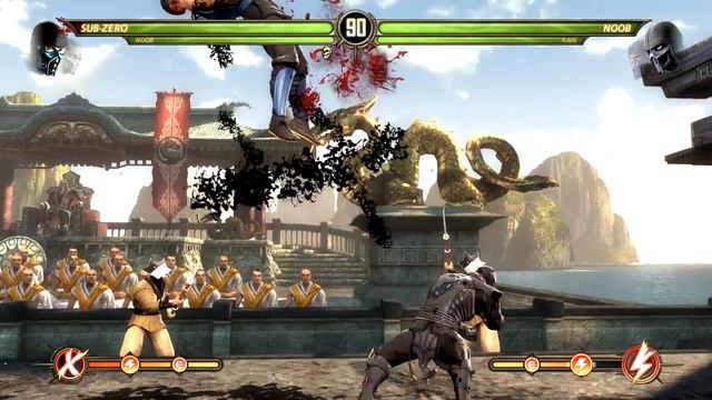 Mortal Kombat 9 Arcade TagTeam ( Noob Saibot & Sub-Zero ) Ladder ( expert ) No rounds lost