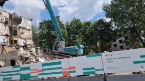 Снос дома по Зеленому проспекту 101 район Ивановское.