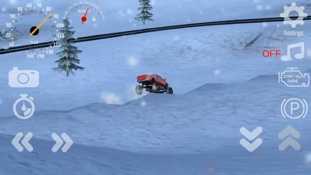 джип...красный пикап...гонка...горы...снег...для детей...для малышей... смотреть онлайн