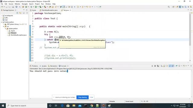 corejava class 55 About exception handling смотреть онлайн