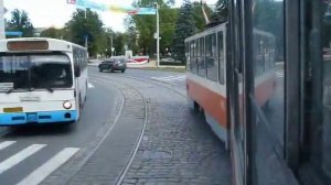 Поездка на трамвае по маршруту №1